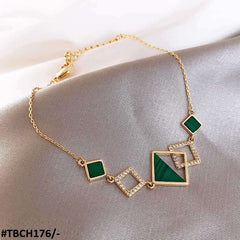 Adjustable Frame/Box Link Bracelet – Gold & Rhodium Plated