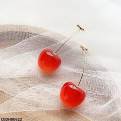 Playful Cherry Drop Earrings – Bold & Fun Statement