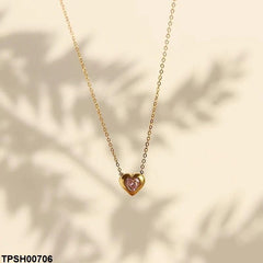 Stainless Steel Heart Pendant Necklace for Women – Elegant & Durable Jewelry