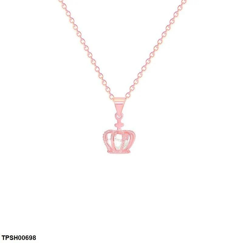 Golden Crown Pendant Necklace for Women – Elegant & Lightweight Jewelry