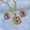 Rectangle Pendant Set for Women – Synthetic Stone Jewelry for Casual, Formal & Party Wear