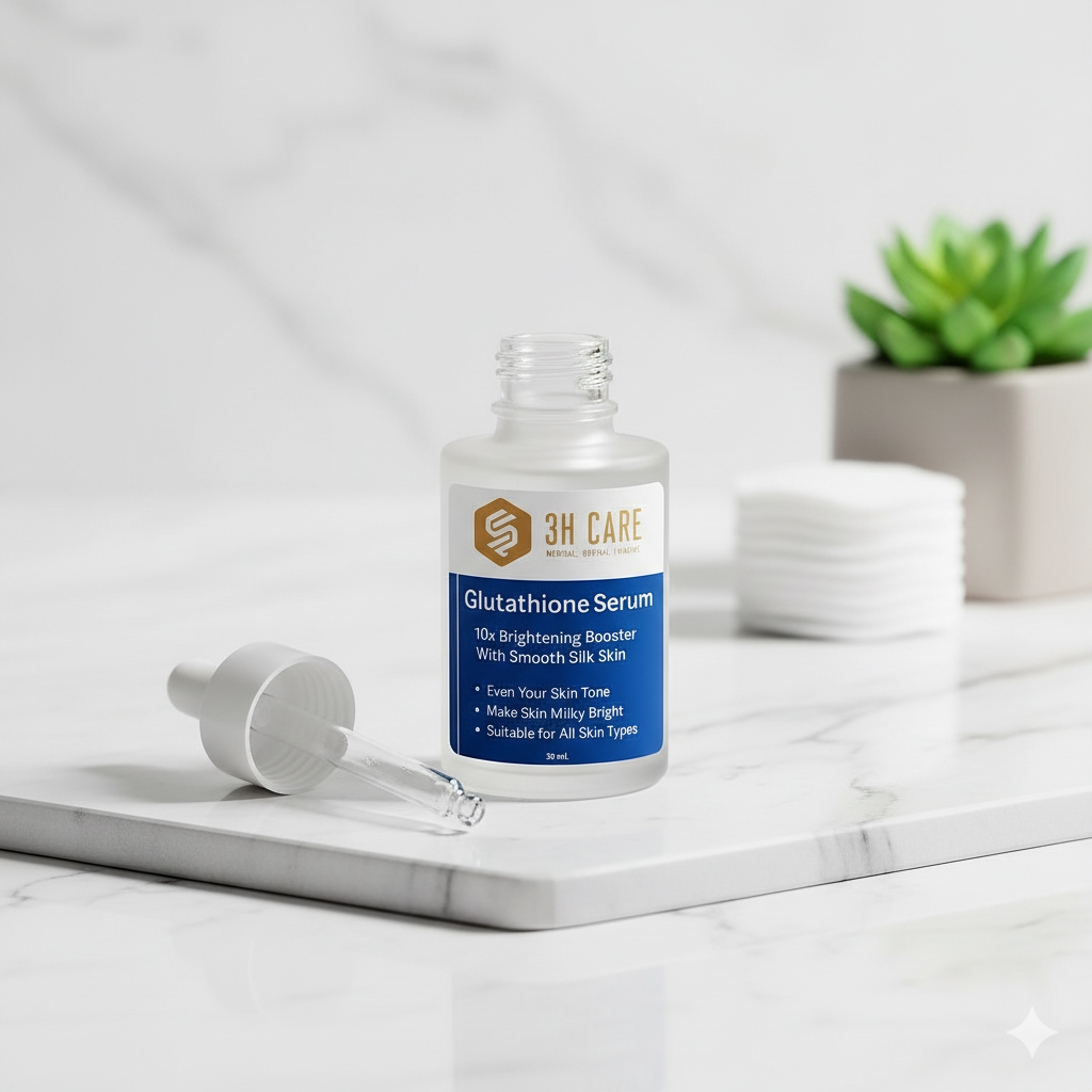 Glutathione Serum with Caffeine & Hyaluronic Acid - 30ml for Brightening & Anti-Aging