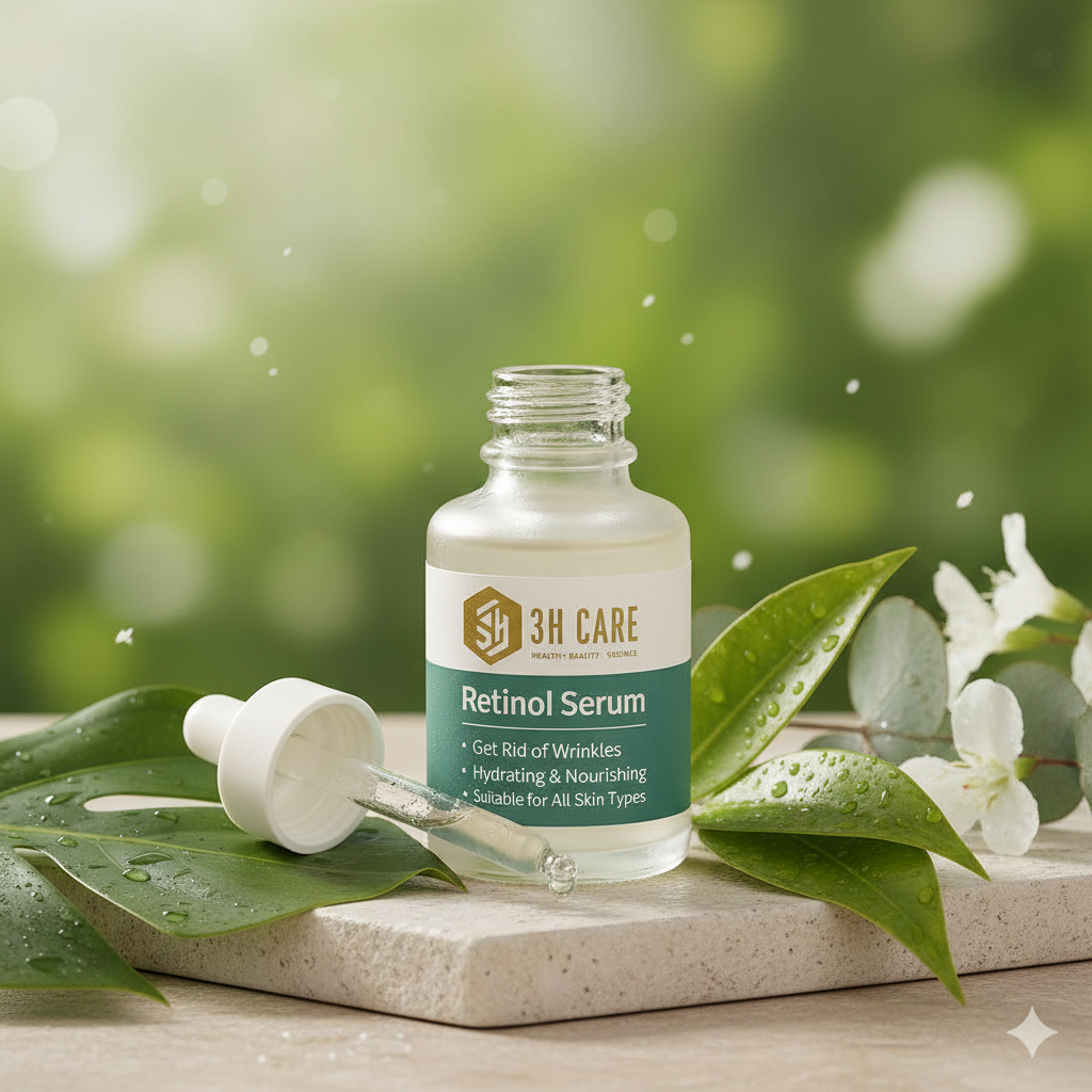 Retinol Serum with Vitamin E & Retinyl Palmitate - 30ml for Anti-Aging & Skin Renewal | 3H Care