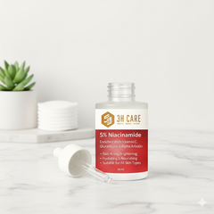 Niacinamide Serum with Vitamin B3 & Hyaluronic Acid - 30ml for Brightening, Pore Refining & Oil Control | 3H Care