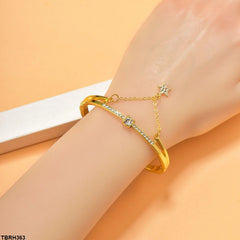 Electro Gold-Plated Star Round Adjustable Bracelet