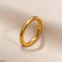 Golden-Plated Stainless Steel Challa Ring